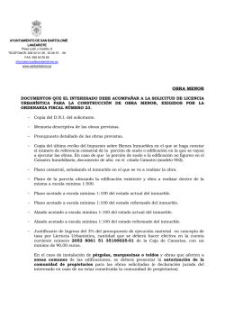 Para obra menor (actualizado). - Ayuntamiento de San Bartolom&eacute;