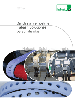 Bandas sin empalme Habasit Soluciones personalizadas Habasit