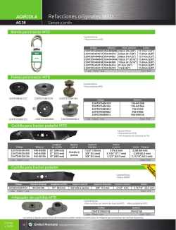 38 Banda para tractor MTD Poleas para tractor MTD A