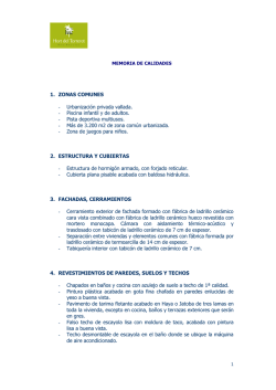 descargar memoria de calidades