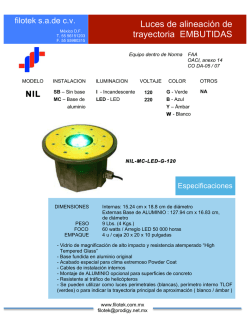 Luces de alineaci&oacute;n de trayectoria EMBUTIDAS