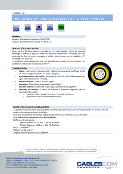 CABLE ARMADO DE FIBRA &Oacute;PTICA PARA EXTERIOR. DOBLE