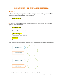 EJERCICIOS - EL SIGNO LING&Uuml;&Iacute;STICO