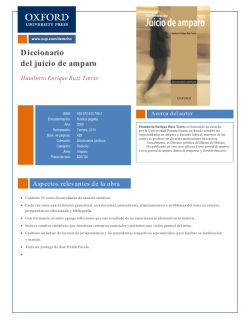 Diccionario del juicio de amparo Humberto Enrique Ruiz Torres
