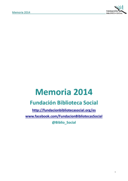 Memoria 2014