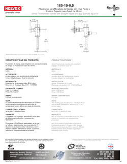 Flux&oacute;metro para Mingitorio de Manija, con Niple Recto y Entrada