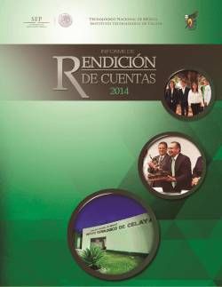 Informe de Rendici&oacute;n de Cuentas 2014 Instituto Tecnol&oacute;gico de
