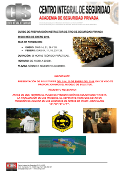 instructor de tiro para seguridad privada.