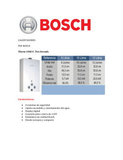 CALENTADORES PDF BOSCH Therm 1000 F, Tiro