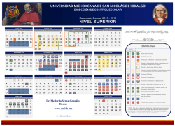 nivel superior - Universidad Michoacana de San Nicol&aacute;s de Hidalgo