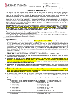 PRUEBA NIVEL 15-16 - Ayuntamiento de Crevillent