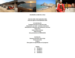 EXCURSI&Oacute;N AL CABO DE LA VELA Fecha de salida