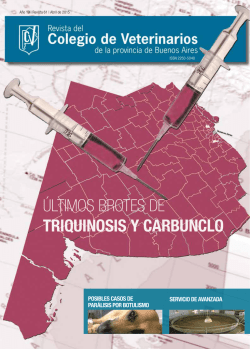 &Uacute;LTIMOS BROTES dE TRIQUINOSIS Y CARBUNCLO