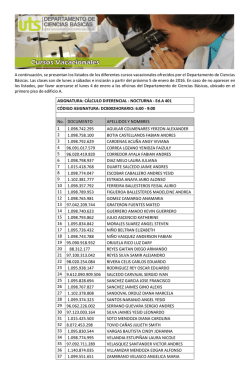 A continuaci&oacute;n, se presentan los listados de los diferentes cursos
