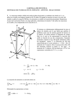 sistemas de fuerzas en 3 dimensiones - apoyos