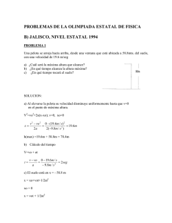 problemas de la olimpiada estatal de fisica b) jalisco, nivel estatal