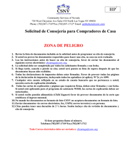 Solicitud de asesoramiento para compra de casa