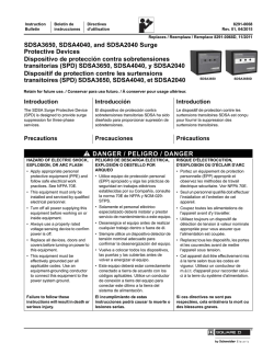 DANGER / PELIGRO / DANGER - Surge Protective Devices/SPD