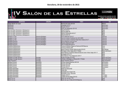 LISTADO IV SALON GUIA PENIN DE LAS ESTRELLAS