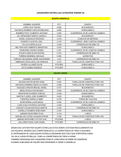 SERAN DOS CATCHER POR EQUIPO ESTRELLAS ESTOS