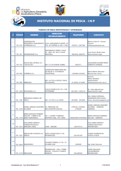 Fabricas de Hielo - Instituto Nacional de Pesca