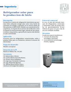 Ingenier&iacute;a Refrigerador solar para la produccion de hielo