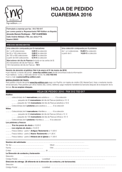 Descargue el formulario de pedido - fnp