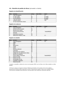 45.- Plantilla de pedido de libros (proveedor a cliente).