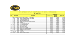 LISTA DE PRECIOS PASTILLAS INTEGRAL POWER 4TO PEDIDO