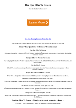 Haz Que Ellas Te Deseen