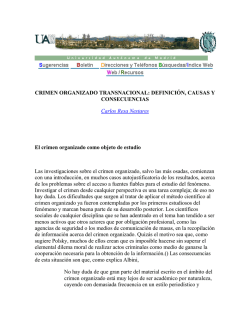 CRIMEN ORGANIZADO TRANSNACIONAL: DEFINICI&Oacute;N, CAUSAS