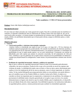 Informe - Instituto de Estudios Pol&iacute;ticos y Relaciones Internacionales