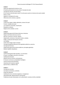 Temas de examen de Biolog&iacute;a 2&ordm; 5 Prof. Rossana Bianchi Unidad 1