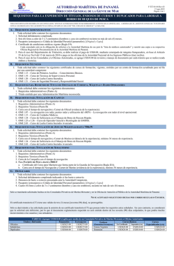 Requisitos - Autoridad Mar&iacute;tima de Panam&aacute;