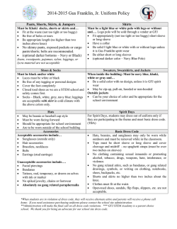 2014-2015 Gus Franklin, Jr. Uniform Policy