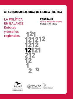 XII CONGRESO NACIONAL DE CIENCIA POL&Iacute;TICA