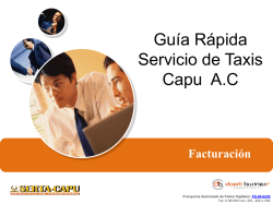 Facturaci&oacute;n - taxis capu