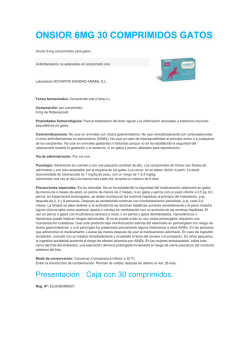 ONSIOR 6MG 30 COMPRIMIDOS GATOS