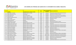 LISTA GENERAL DEL PERSONAL QUE LABORA EN EL
