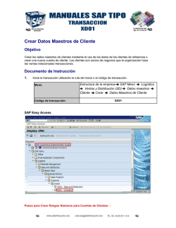 Crear Datos Maestros de Cliente