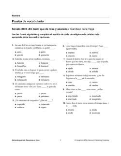 Prueba de vocabulario