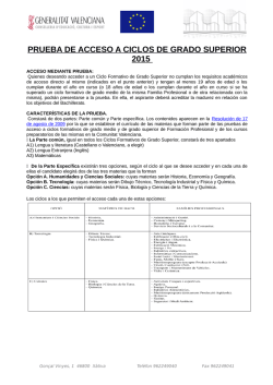 prueba de acceso a ciclos de grado superior 2015 - cipfp