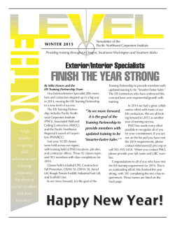 On The Level - Pacific Northwest Carpenters Institute