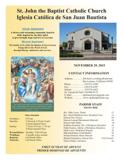 St. John the Baptist Catholic Church Iglesia Cat&oacute;lica de San Juan