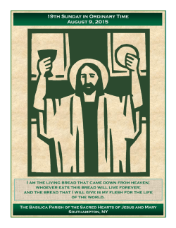 19th Sunday in Ordinary Time August 9, 2015