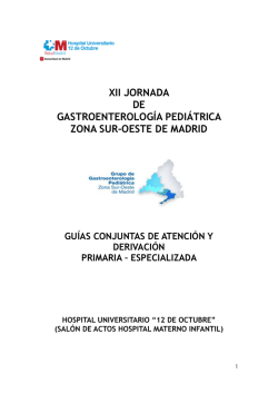 xii jornada de gastroenterolog&iacute;a pedi&aacute;trica zona sur-oeste