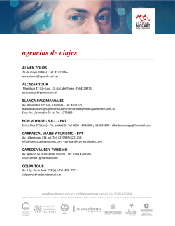 agencias de viajes - Festival Mozart San Juan