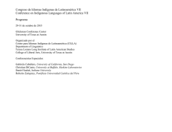 Congreso de Idiomas Ind&iacute;genas de Latinoam&eacute;rica VII Conference