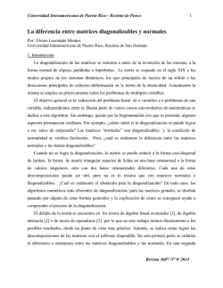 La diferencia entre matrices diagonalizables y normales