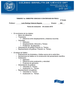 &bull; El movimiento de los objetos: o Marco de referencia. o - CIM-ORT